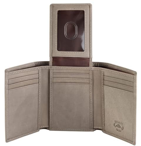 Stealth Mode Trifold Wallet,RFID-blockierende Brieftasche mit Klapp-Ausweishalter,Lederhülle für Geld, Kreditkarten,Herren-Organizer, Geteilte Rechnung, Identitätsschutz, Einheitsgröße, Classic