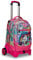 SJ Gang Zaino Scuola con Carrello Sganciabile a 2 Ruote - Trolley Jack 2WD MAGICFLIP GIRL - 3 in 1 - Triplo Uso - con Tasca Porta Borraccia - per Bambina - Fucsia