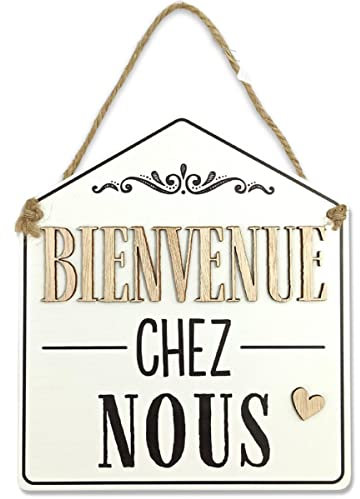 STC Plaque Deco Maison Bienvenue chez Nous