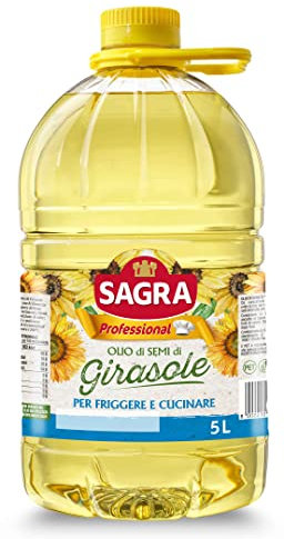Sagra - Olio di Semi di Girasole lt.5 | Nel suo formato Professional, è versatile e perfetto per conserve e condimenti e fritture