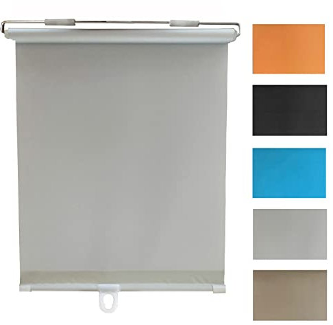 tenda a rullo con Ventose,Tenda a Rullo Oscurante per finestra,Mini Tenda avvolgibile Oscurante,Tendine a rullo senza Foratura,casa tende a rullo con sistema a molla,Grey-72×125cm(28 * 49in)