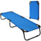 KOMFOTTEU Faltbare Sonnenliege, Campingbett mit Metallrahmen & Oxford-Gewebe, einzelnes Klappbett bis 150 kg belastbar für Outdoor Camping Garten, 191 x 56 x 31 cm, Blau