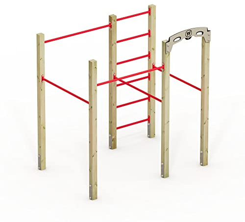 Wickey Fitnessgerät - Fit Base 615 - Outdoor Fitnessstudio, Gym für Zuhause, Klettern und Sport für Jugendliche und Erwachsene im Garten mit Klimmzugstange
