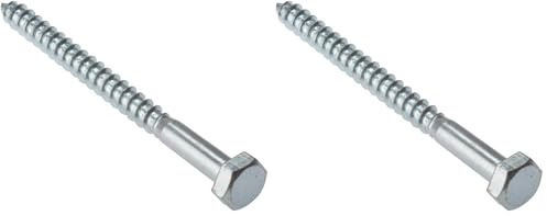 ForgeFix Coach Screws | M10 x 200mm | Zinc Plated | Bag 10 (Pack of 2)
