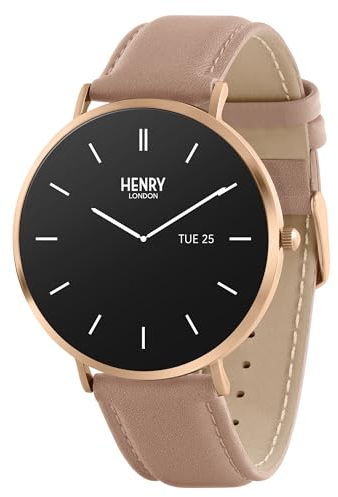 Henry London Herren Digital Quarz Uhr mit Leder Armband HLS65-0003