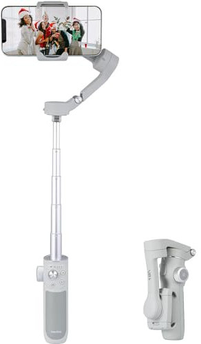 FeiyuTech VB4 [Officiel] Stabilisateur de cardan pour smartphone à 3 axes, perche extensible intégrée, suivi de visage/objet, compatible avec iPhone 17 16 15 Samsung Android Phone YouTube IG TikTok