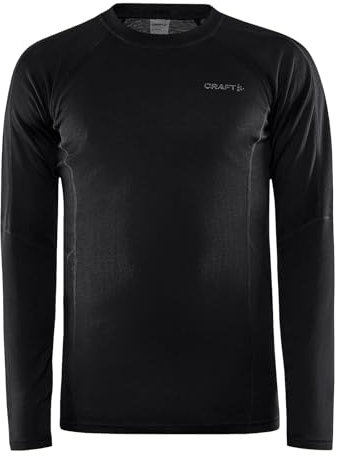 Craft Herren Skiunterwäsche Langarmshirt Baselayer Core Warm Baselayer LS Tee, Farbe:Schwarz, Artikel:-999000 Black, Größe:L