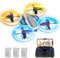 Mini Drone with 720P HD Camera for Kids and Adults, RC Quadcopter with LED Light, 3 Modular Batteries, Headless Mode, 3D Flips, Kids Drone Toys Gifts for Boys and Girls, M2C Orange