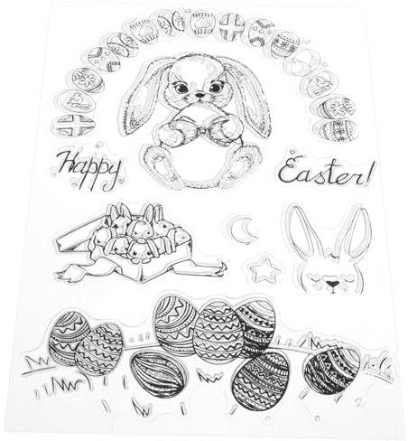NUOBESTY 1blatt Easter Silicone Stamp Transparentes Silikonstempel Für Scrapbooking Basteln Und Kartenherstellung Vielseitig Einsetzbar Für Kreative Projekte