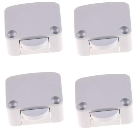 4x Türkontaktschalter Schrank Schalter Kontaktschalter 2A 250V Truhenschalter Türschalter für Möbeltür Möbelschalter Taster Lichtschalter | weiß