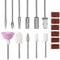 EUDUQ 11 Stück Bits für Nagelfräser,Korund Nagelbohrer,Professioneller nail drill bit,Fräser Aufsatz für Gel Acryl Nagelhaut,Nagelfräser Aufsätze für Maniküre Pediküre