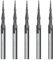 BALUGAEA 5 Stück VHM Kugelkopffräser Konische Fräser für Oberfräse CNC 2 Flöten 0,5 mm Radius 6mm Schaft HRC55 Gesamtlänge 75mm TiAlN Beschichtung Gravierfräser Schaftfräser für 2D und 3D Gravur