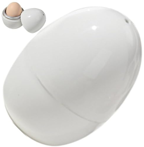 Baokuan Microwave Egg Cooker, Small Egg Boiler Hard Boiled Egg Cooker Microwave Function Egg Boiler with 1 Eggs for Hard Boiled Poached
