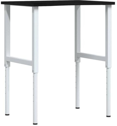vidaXL Werkbank Dunkelbraun 80x60x(71,5-98) cm Massivholz Eiche