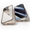 Jonwelsy Anti Peeping Hülle für iPhone 16 Pro, 360 Grad Schutz Case, Privatsphäre Gehärtetes Glas Anti-Spähen Cover, Stark Magnetische Adsorption Metallrahmen Handyhülle für 16 Pro (Gold)