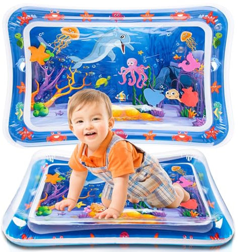 BNWRRCVKE Tappetino Gonfiabile per Neonati,Tappeto Acqua Per Neonati,Tappetino Gonfiabile per Bambini,Tappetino Acqua Neonato per Bambini da 3 a 24 Mesi,Gonfiabile Tappeti Acqua per Sviluppo Precoce