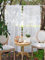 Devola Rideau en dentelle - Blanc transparent - Motif floral - Style maison de campagne - Long - Pour porte de balcon - Rideau de fenêtre pour salon - H x l : 150 x 70 cm - 1 pièce