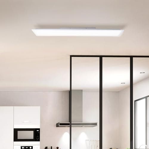 Lightbox Basic LED Aufbaupaneel | 100 x 25 cm | zeitloses Wand- & Deckenpanel mit weißem Rahmen & neutralweißer Lichtfarbe (4000 K) | 2700 lm | für jeden Raum | aus Aluminium/Kunststoff