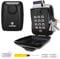 STYLIFYZ Wall Mounted Key Safe - 12-Digit Combination Lock Box - Waterproof Keysafe - Large Key Hider - Heavy Duty Door Key Safe For Home, Office & Garage (Shiny Black)