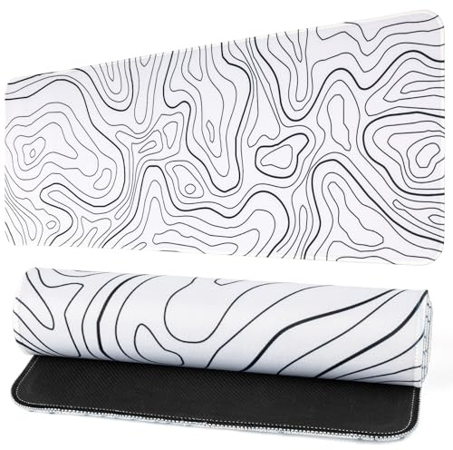 BOHJPIS Japanese Cherry Blossom Gaming Mouse Mat,31.5 x 11.8in Stitched Edges Mousepad,Non-Slip Rubber Base,for Home Office Work Desk Pad