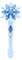 EHOTER Baguette De Fée Baguette De Princesse, Baguette De Flocon De Neige Lumineus, Cadeau d'anniversaire pour Filles, Princesse Fournitures De Fête Costume Cosplay Accessoires (Bleu)