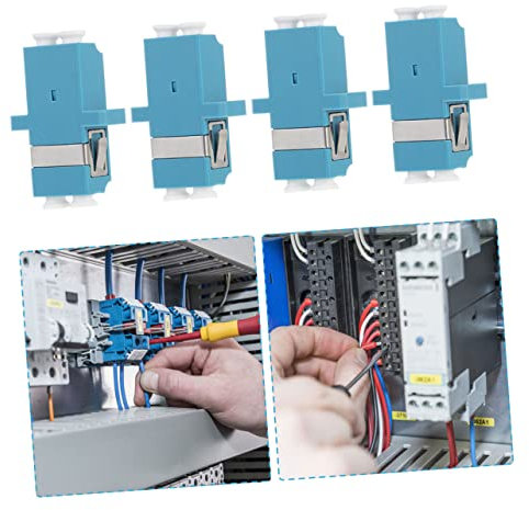 Angoily 1set Fiber Optic Adapter Optic Internet Cable Sfp Cable Adapter Connector Optical Cord Fiber Optic Coupler Fiber Optic Extension Cable Optic Cable Fiber Cable Sky- Plastic 10pcs