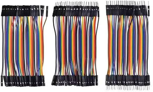 Make It Warehouse 120pcs Dupont Wire 40pin Male to Female, 40pin Male to Male, 40pin Female to Female Breadboard Jumper Cables for Pi Arduino UNO R3 MEGA Projects (10 CM 3 Types (M-M, F-M, F-F))