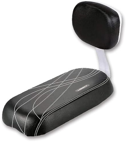 LIBRNTY Sedile Posteriore Bicicletta,Seggiolino Bici Posteriore per Bambini,PU Spugna in Pelle Morbido Cuscino Posteriore Rack Seat per Ragazza Donna Uomo Bambino (B002)