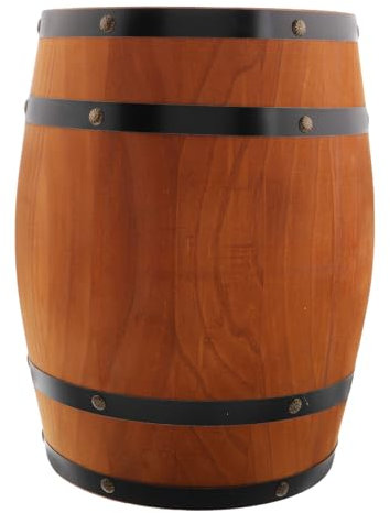 POPETPOP Decoración De Barril De Vino De Madera Retro Para Pared Adorno De Media Barrica Para Bares y Vinotecas Estilo Rústico De Altura