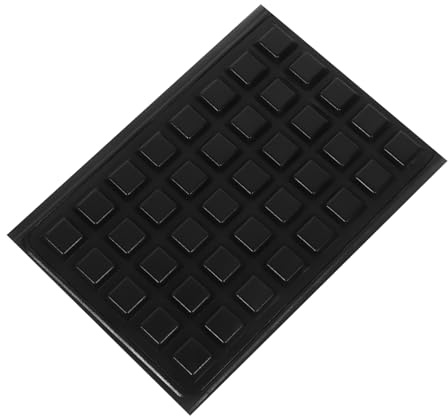 VILLCASE Self-adhesive Silicone Furniture Feet Pads Door Stoppers Wall Protectors Anti-collision Trapezoid Bumpers 40pcs Black for Cabinets and Doors