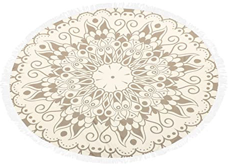Happyyami Toalla De Baño Portátil para Piscina y Playa Decorativa con Patrón De Mandala