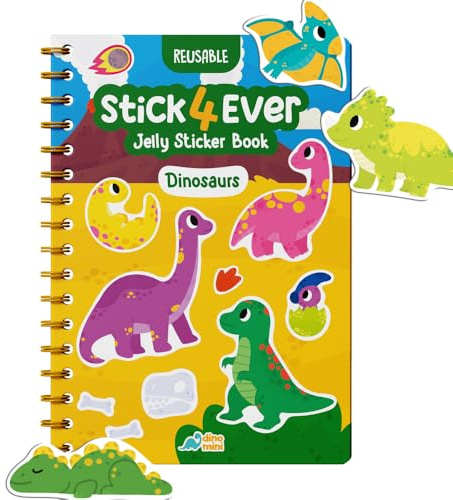 Stick4Ever Jelly Sticker Book® Sticker Buch für Kinder, wasserdicht, leicht zu reinigen, wiederverwendbar, Straßenreise-Aktivitäten für Kinder, Socken für Kleinkinder