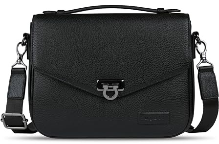 bugatti Elsa Classic Bag aus Leder für Damen, Frauen-Handtasche mit Schulterriemen