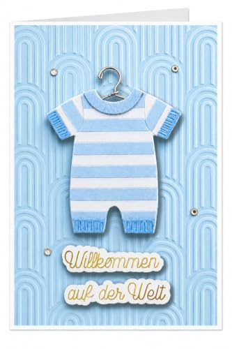 Joli Coon 3D Karte zur Geburt Junge, mit FinePaper Kuvert, 17,5 x 11 cm | 350g Designerpapier, Fine-Paper-Kuvert, goldener Siegelsticker, für frischgebackene Eltern, Premium-Papeterie