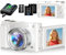 Macchina Fotografica 4K 48MP Autofocus Fotocamera Digitale con Zoom 16X, Schermo Flip 180° Fotocamera Compatta con scheda di Memoria da 32G, Stazione di Ricarica, 2 Batterie per Principianti(Bianco)