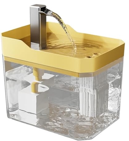 Dubbulon Fontaine à Eau pour Chat - Fontaine Circulante Transparente pour Animaux De Compagnie,Disperseur d'eau Silencieux à Circulation pour Intérieur, Extérieur, Cuisine et Maison