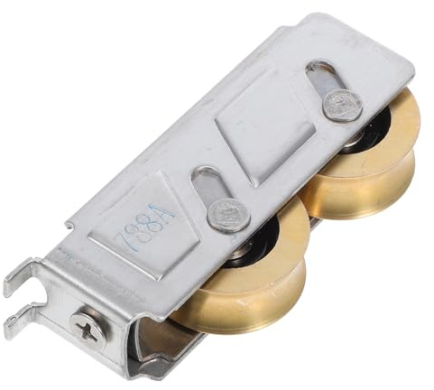 SMASOLO 2 pièces Roulette de Remplacement pour Porte Coulissante avec Double Roulement à Billes Galet et Coque INOX Adaptée Aux Portes de Patio et Moustiquaires Installation Facile