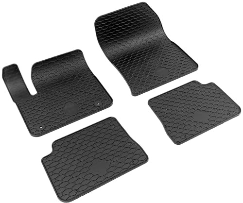 WALSER DirtGuard Gummi Fussmatten Auto für FIAT 600/600e 2023-Heute, Alfa Romeo Junior 2024-Heute, Jeep Avenger 2022-Heute, 100% passgenaue Auto Fußmatten, robuste Universal Fußmatte Auto