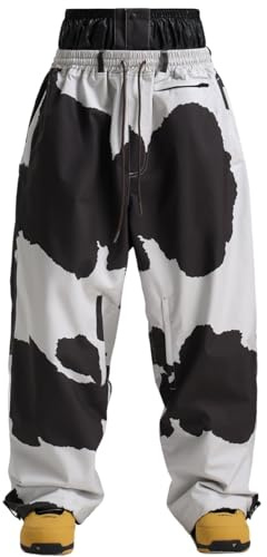 GSOU SNOW Herren Damen Skihose Baggy Snowboardhose Oversize Snowboard Hose Ski Hose Schneehose für Männer Frauen - Wasserdicht Winddicht Atmungsaktiv Warm