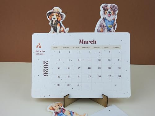 2026 Tischkalender | Wildblumensamen | Pflanzkalender | Saatpapierkalender | Umweltfreundlich
