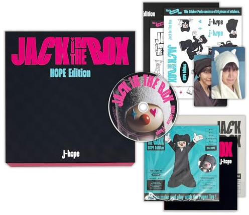 Jack In The Box The 1st Repackage Album (HOPE Edition Ver.) Photo Book Lyric Book + Paper Toy + Sticker Pack + Poster + 2 Extra Photocards Official K-POP Sealed Album