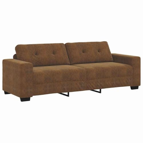 Mazoravella 3-Sitzer-Sofa Braun Kunstleder 180 cm mit Relaxfunktion und Schlaffunktion, modernes Wohnzimmer Ecksofa mit Bettkasten, Wohnlandschaft für Büro und Lounge, skandinavisch gemütlich