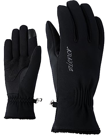Ziener Damen IBRANA TOUCH LADY glove multisport Freizeit- / Funktions- / Outdoor-Handschuhe | winddicht, atmungsaktiv, schwarz (black), 7