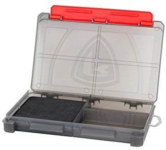 Fox Rage Compact Storage Box Small 14x11,52x2,55cm - Kleinteilebox für Jighaken, Snaps & Angelhaken, Tacklebox für Angelzubehör