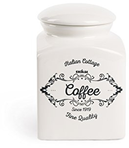Excelsa Kaffeedose, Keramik, elfenbeinweiß, Capacità: ml.700