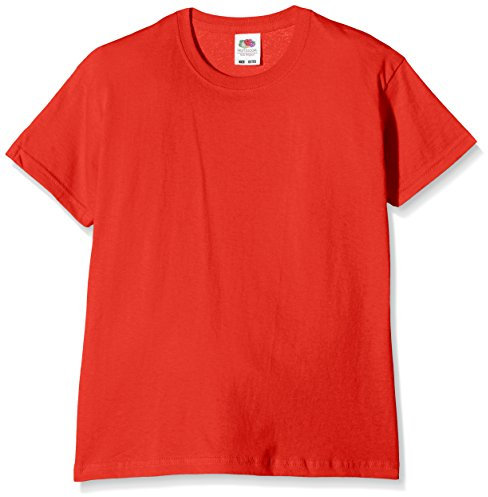 Fruit of the Loom Kids Iconic T-Shirt Größe 104-164, Farbe:rot, Größe:104