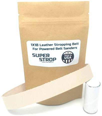 1X18 inch SUPER STROP Leather Honing Stropping Belt Fits Ken Onion Blade Grinding Attachment By Work Sharp