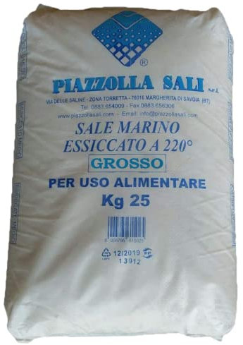 acquaverde | Sale Granulare Marino Puro (NaCl 99,9%), Essiccato a 220°, per Purificare Acqua di Piscina, ideale per Sistemi di Elettrolisi, MADE IN ITALY - Sacco da 25 kg
