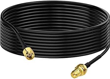 Bingfu Cable RP-SMA Rallonge Antenne WiFi 3m Adaptateur de RP-SMA Mâle à Femelle RG174 pour Extension Telesurveillance Routeur WiFi Caméra Sécurité IP Carte Réseau sans Fil Mini PCI Express PCIE
