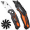 REXBETI 2-Pack Utility Knife, Heavy Duty Retractable Box Cutter for Cartons, Cardboard and Boxes, Blade Storage Design, Extra 10 Blades Included